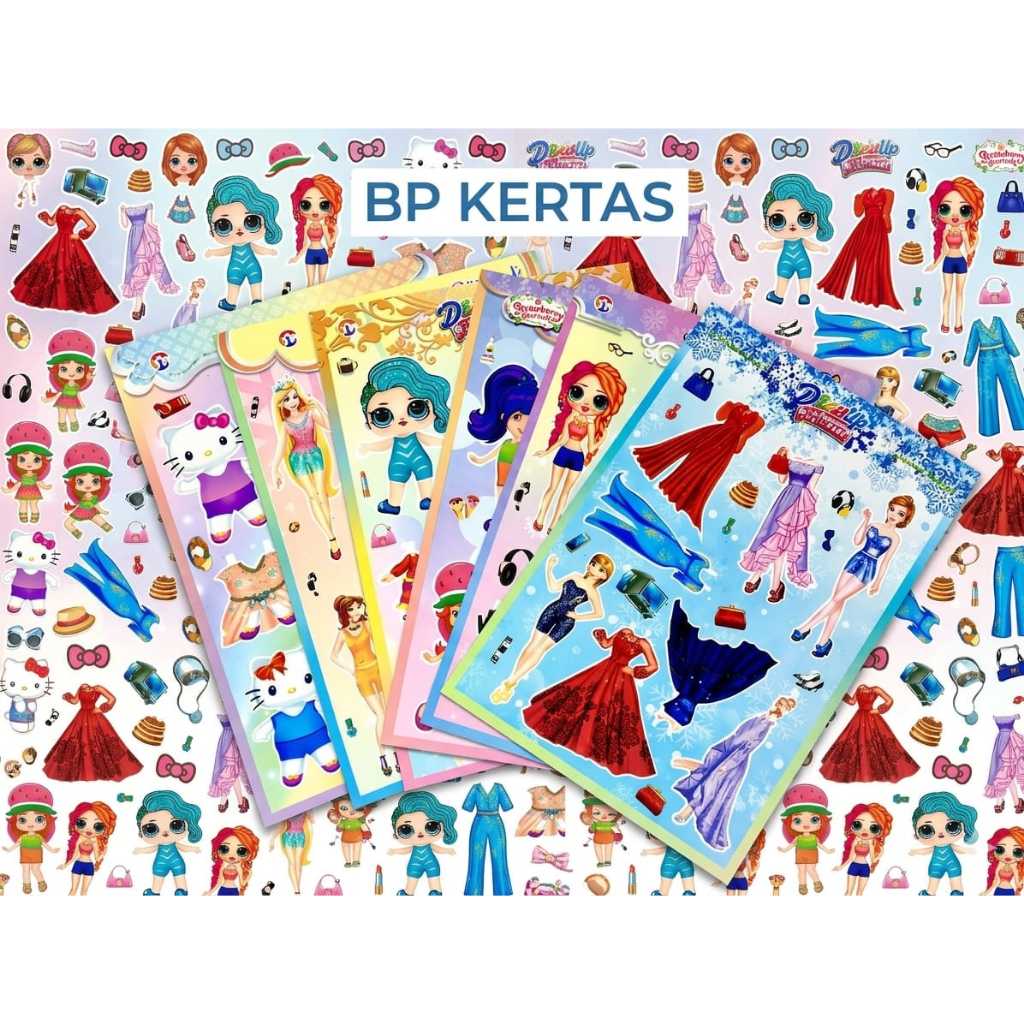 Mainan Anak Paperdoll BP Bongkar Pasang Boneka Kertas Jadul Jaman Dulu 90an