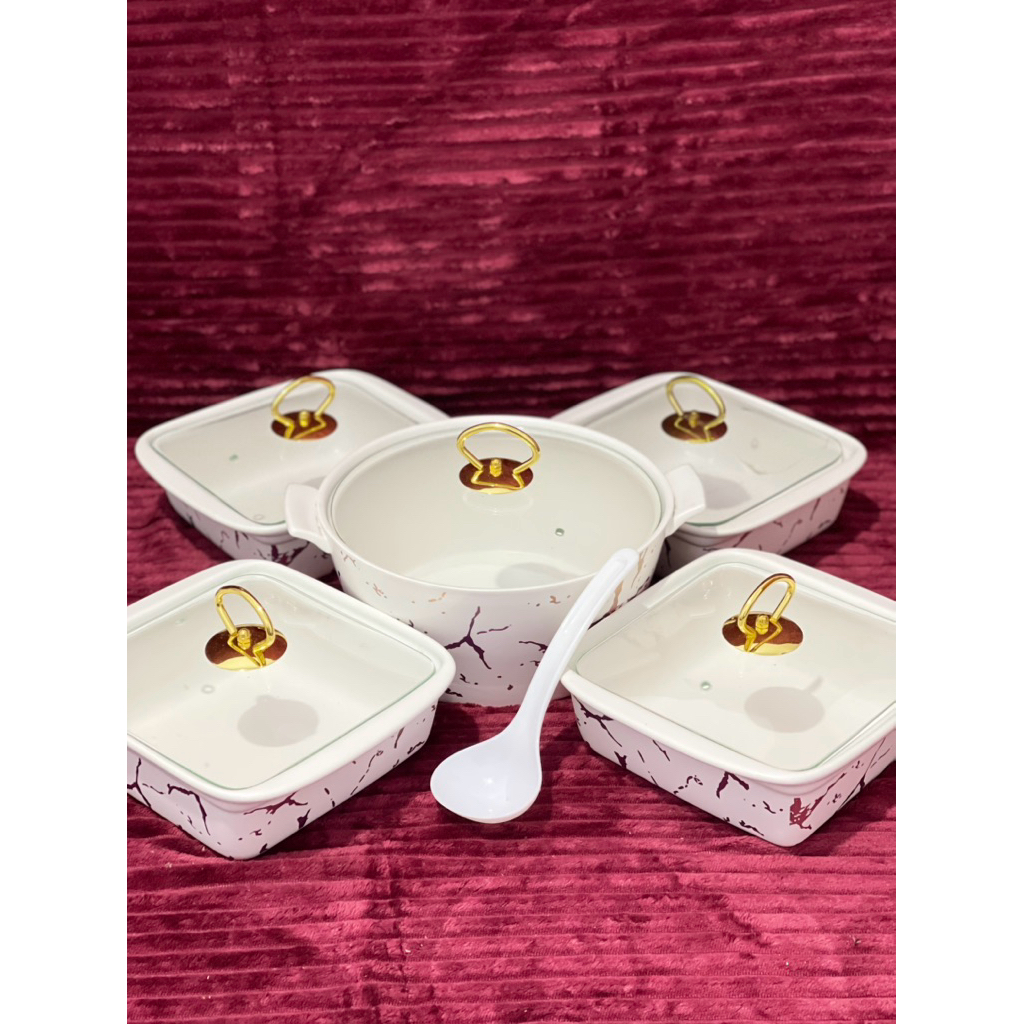 Vicenza SM 89 Prasmanan Set Ivana Motif Marmer