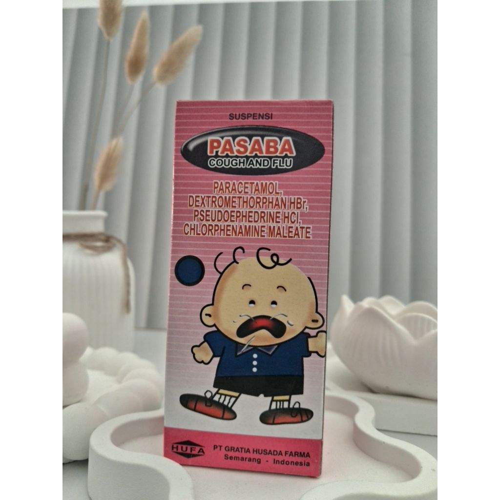PASABA BATUK DAN FLU suspensi 60 ml untuk meringankan gejala batuk, pilek dan flu
