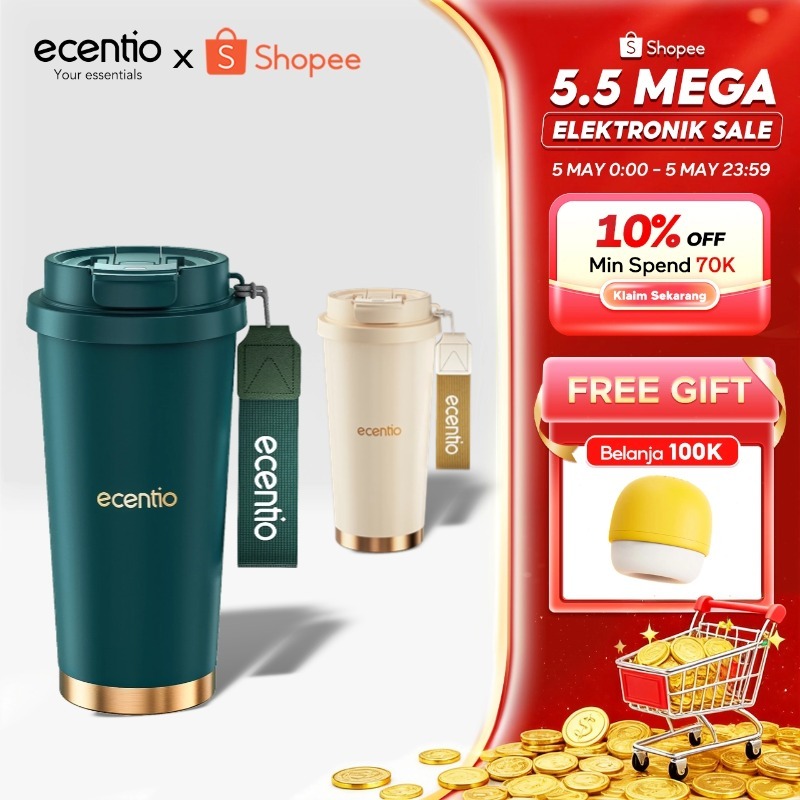 [Office Muse Series] ecentio tumbler stainless 530ml tahan panas dingin 24 jam tumbler premium quali