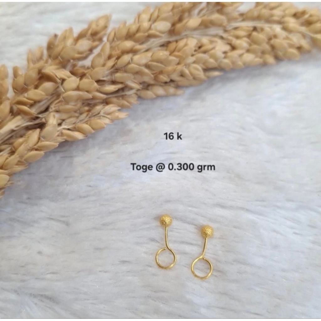 Anting emas 70 bola toge