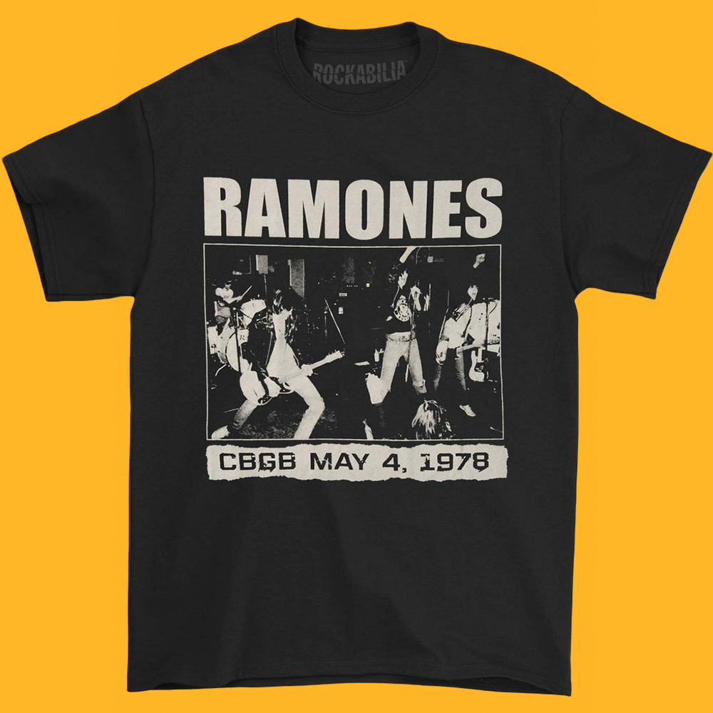 Kaos Band RAMONES CBGB 1978 Vintage Retro - T-Shirt Reguler & Boxy Unisex Baju band Merchandise