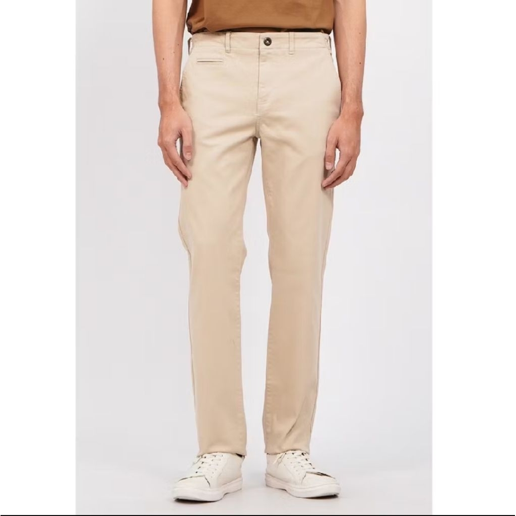 celana Chino Wrangler slimfit strech original BEGIE