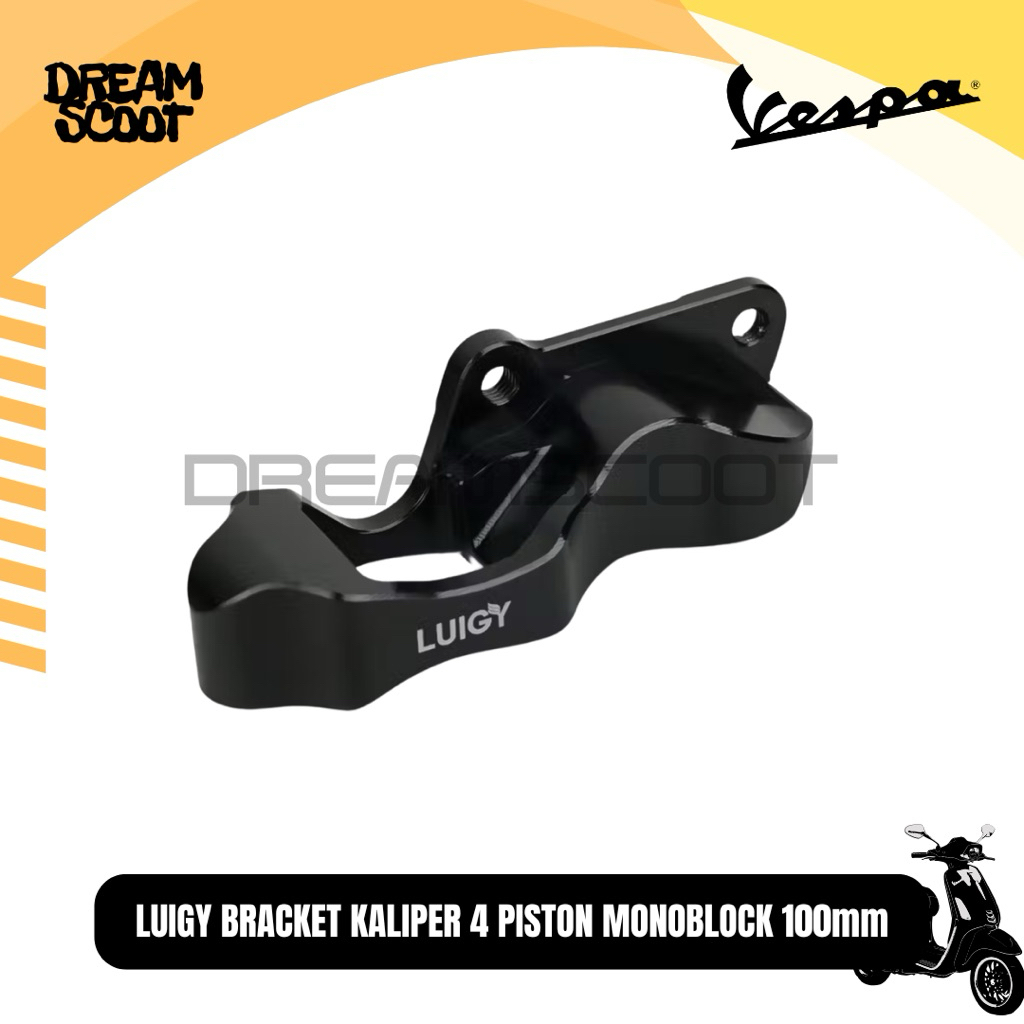 Bracket Kaliper 4 Piston Monoblock Pitch 100mm Vespa matic Vespa Sprint Vespa Primavera Adaptor Kali