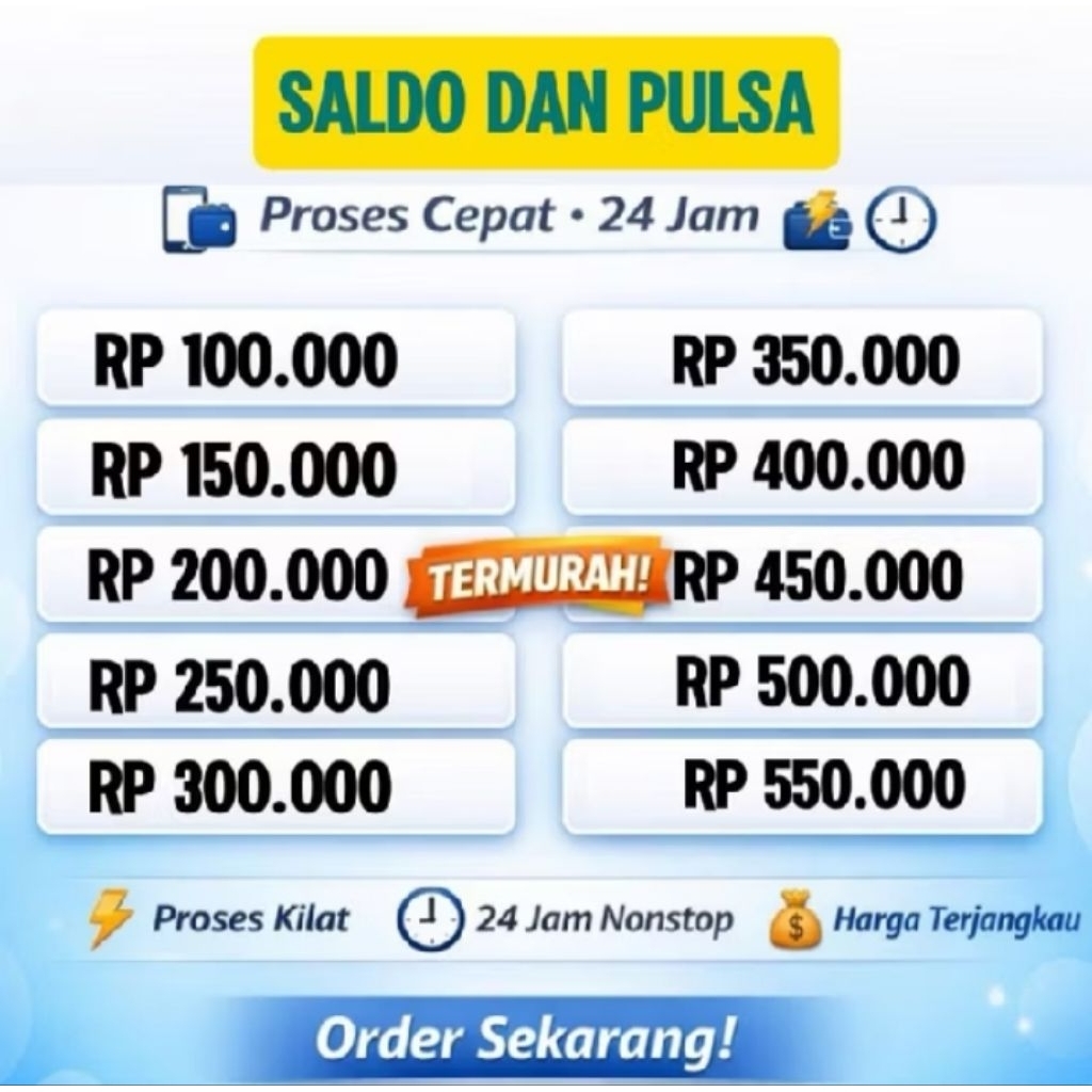 stiker isi ulang saldo & pulsa all operator axis