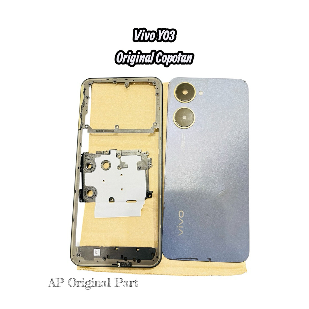 Backdore Vivo Y03,bezel Y03,tutup mesin Vivo Y03 Original copotan 100%