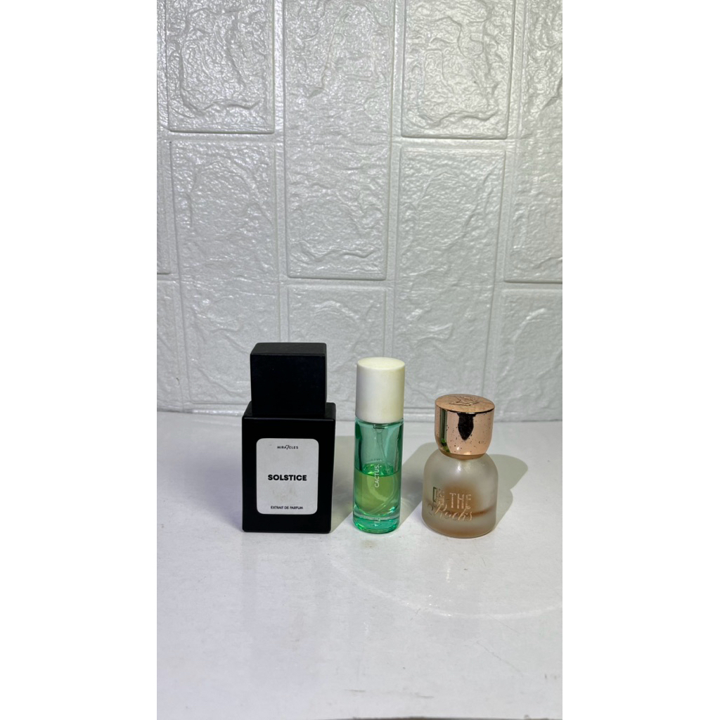 Bundling Parfum Mykonos On The Rocks 15ml, Ouru Cactus 12ml, Mira7cles Solistice - All No box, Juice