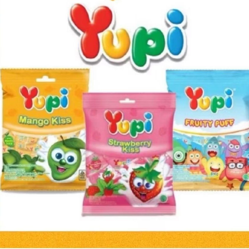 [PACK] Yupi Strawberry Kiss Sak/Yupi Mangga/Yupi Fruitty Puff