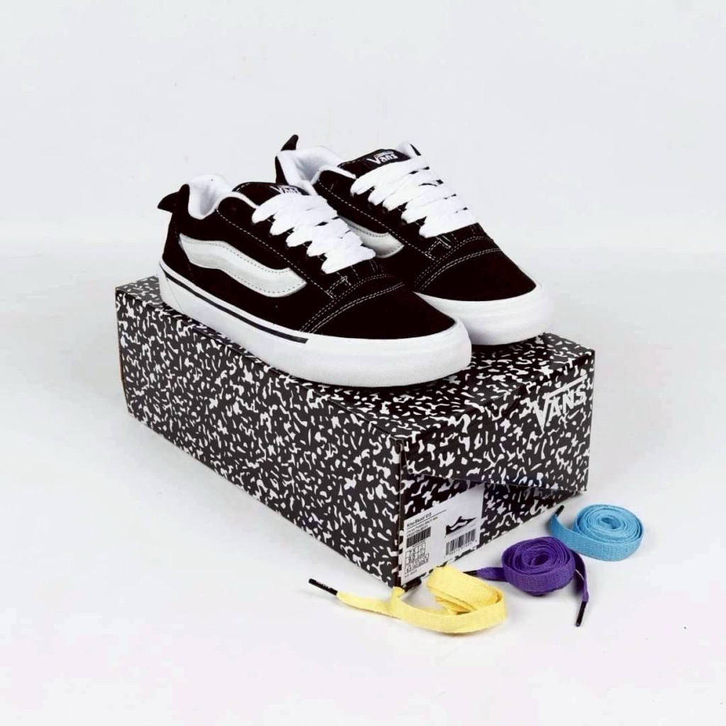 ( BDGSNKRS ) Sepatu Vans Vault x Imran Potato Knu Skool VR3 Lx Black White