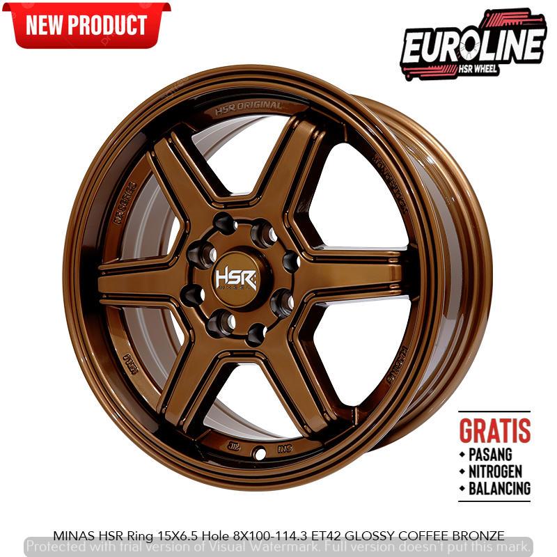 Velg Mobil Palang 6 Ring 15 Lebar 6,5 et 42 HSR MINAS Mobilio Avanza Xenia Brio