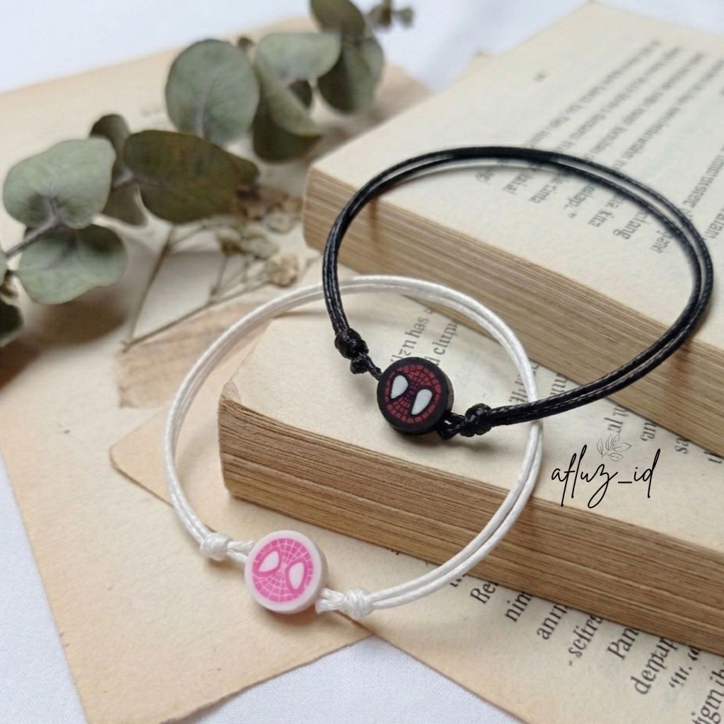 afluzid promo gelang couple Spiderman aesthetic gelang tali korea murah bracelet
