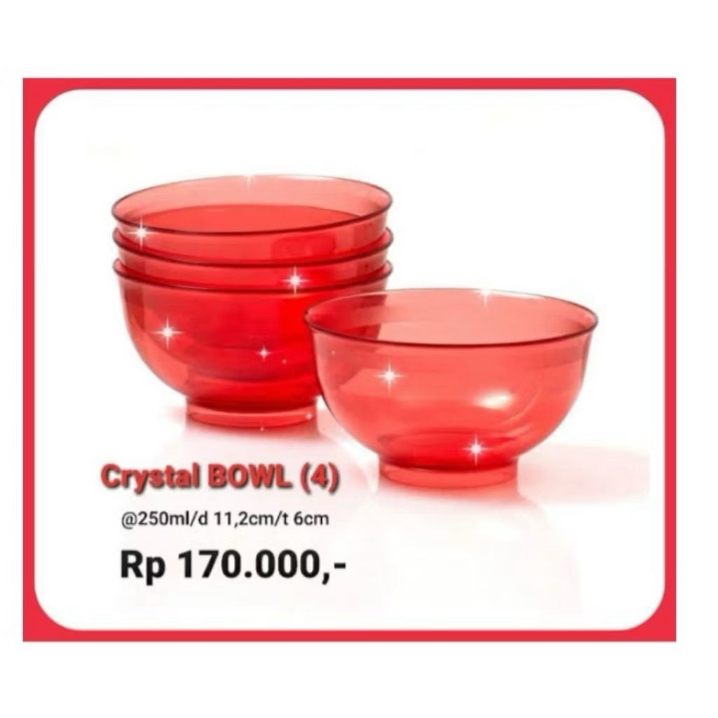 cristal bowl tupperware