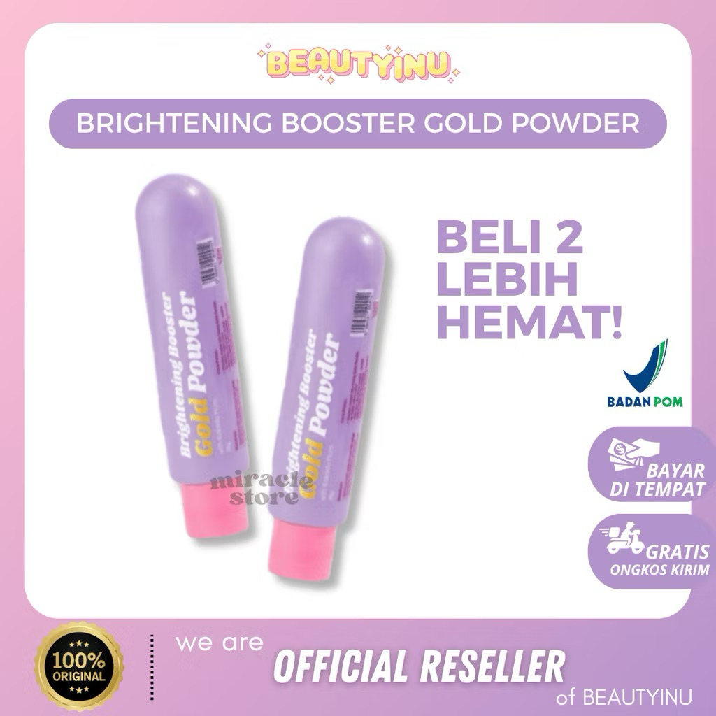 (BELI 2 LEBIH MURAH) Beautyinu Paket 2pcs || Gold Powder | Bibit Pemutih | Serbuk Racikan
