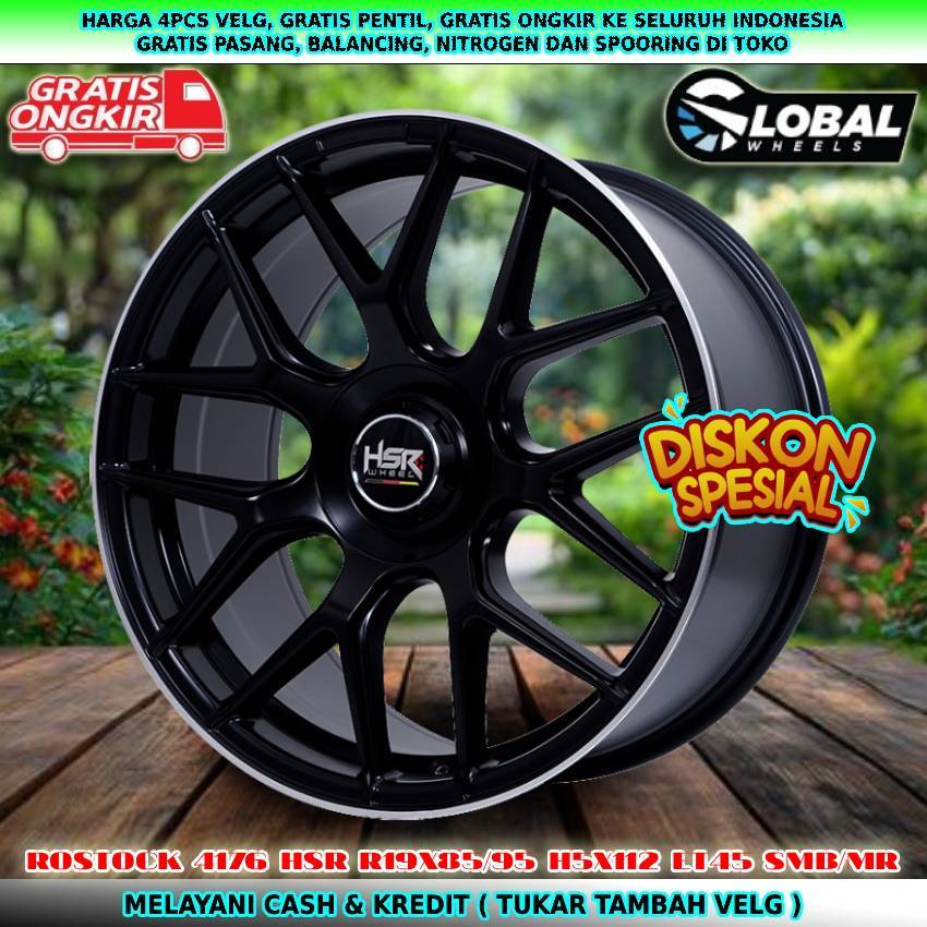 Velg ring19 untuk mobil Mercy| Audi| Civic| Santafe| Tucson| Alphard| dll velg hsr ROSTOCK R19