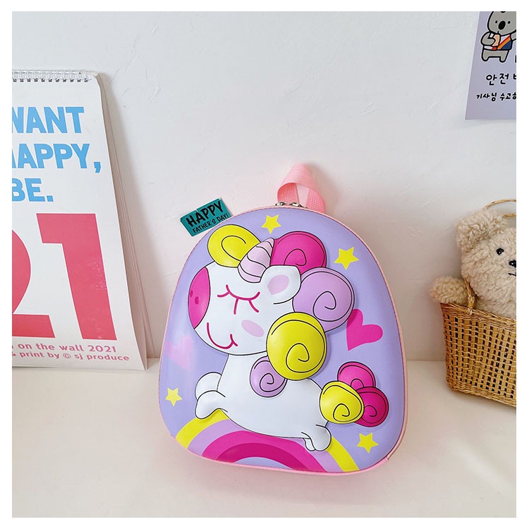 Lilobags Tas Ransel Sekolah TK Anak Perempuan Unicorn Princess Tas Anak Lucu Unik Karakter Timbul