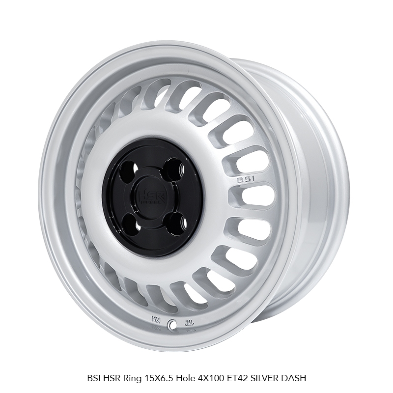VELG MOBIL R15 HSR BSI HSR R15X6,5 H4x100 ET42 SILVER DASH 4 PCS VELG