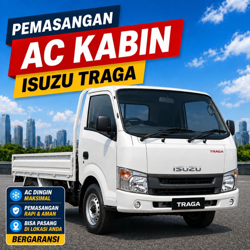 AC ISUZU TRAGA pemasangan ac baru