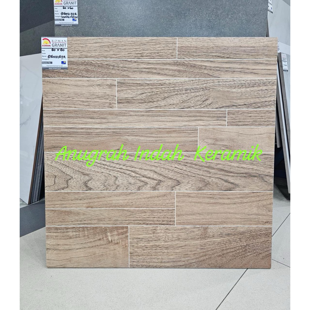 Roman Granit Motif Kayu 60x60 dPoplar Brown/Granit 60x60 Motif Kayu/Granit Lantai