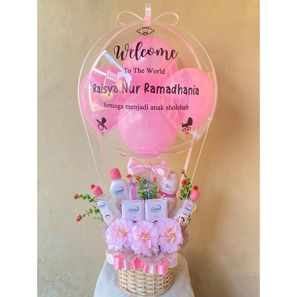 Bouquet balon for Baby New Born| Buket snack| hadiah bayi| gift baby new born