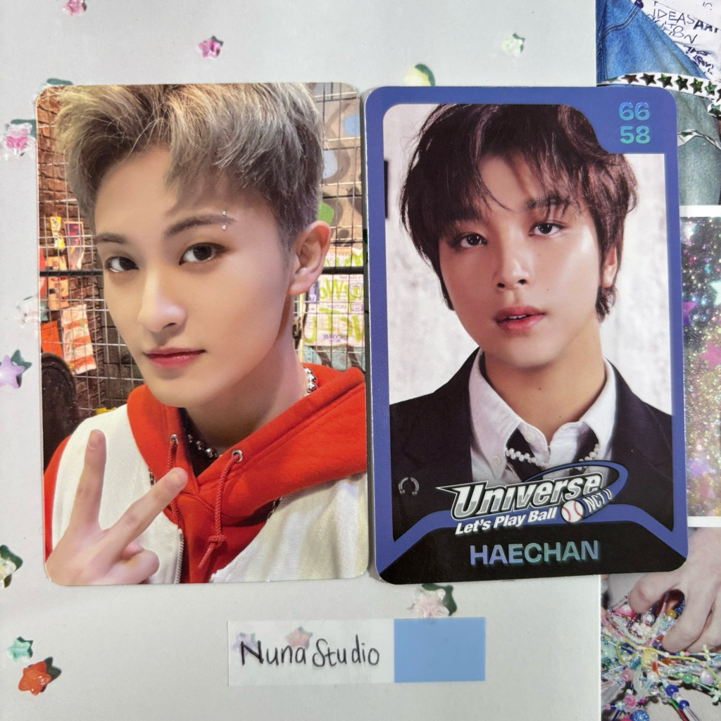 PHOTOCARD MARK HAECHAN OFFICIAL NCT 2021 MARK PHOTOCARD UNIVERSE (LET’S PLAY BALL) OFFICIAL MD RANDO