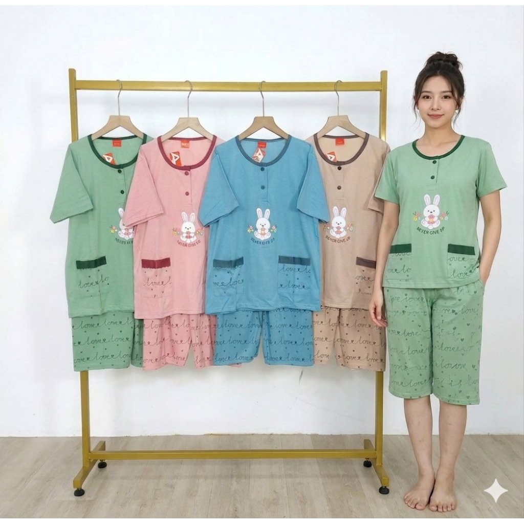 ASLI BABY DOLL AMRO & THEDA CELANA 3/4 pendek dewasa piyama baju tidur babydoll bebidol abg remaja s
