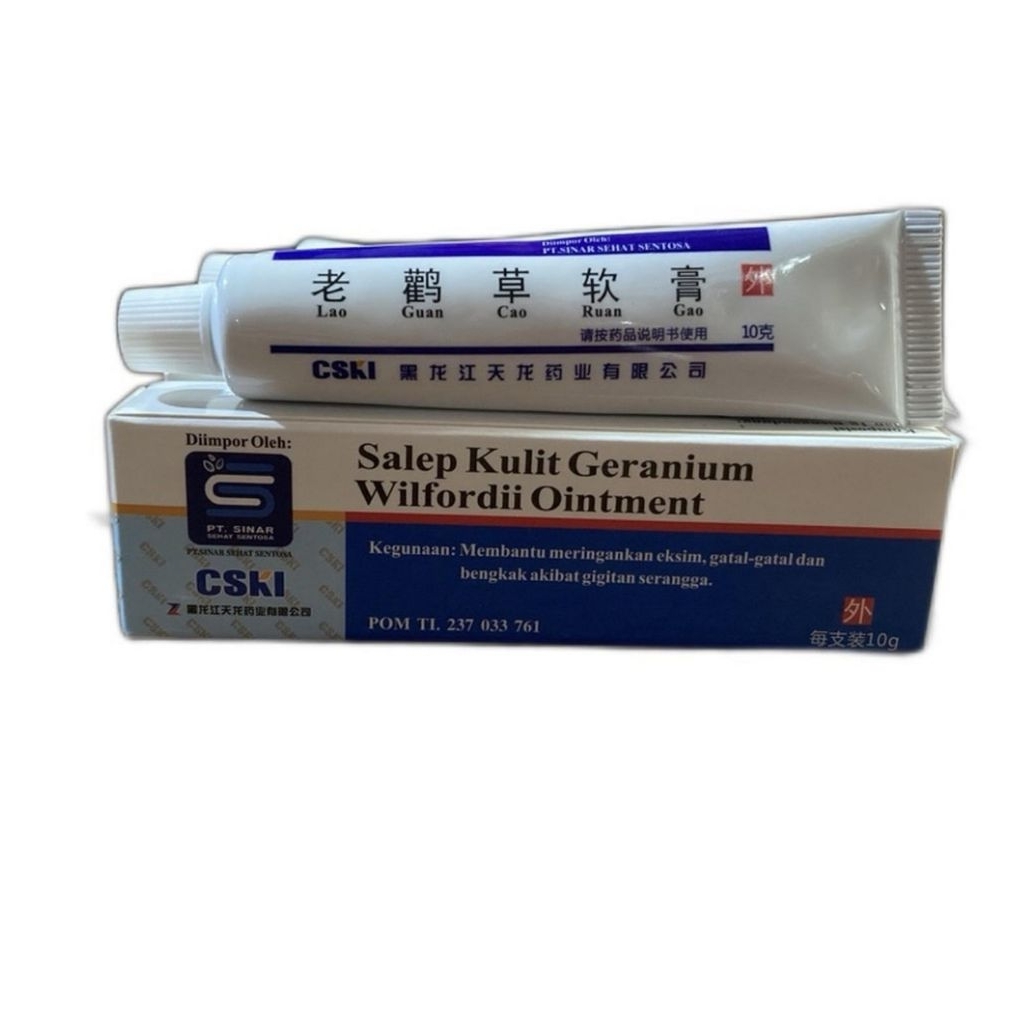 10 Botol Salep Geranium 10 Gram - Salep Kulit Geranium Wilfordii Ointment - Salep Kulit Gatal/Eksim
