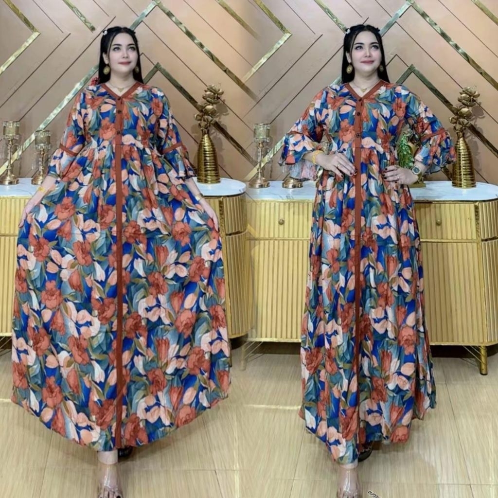 Dress Nagita rayon adem