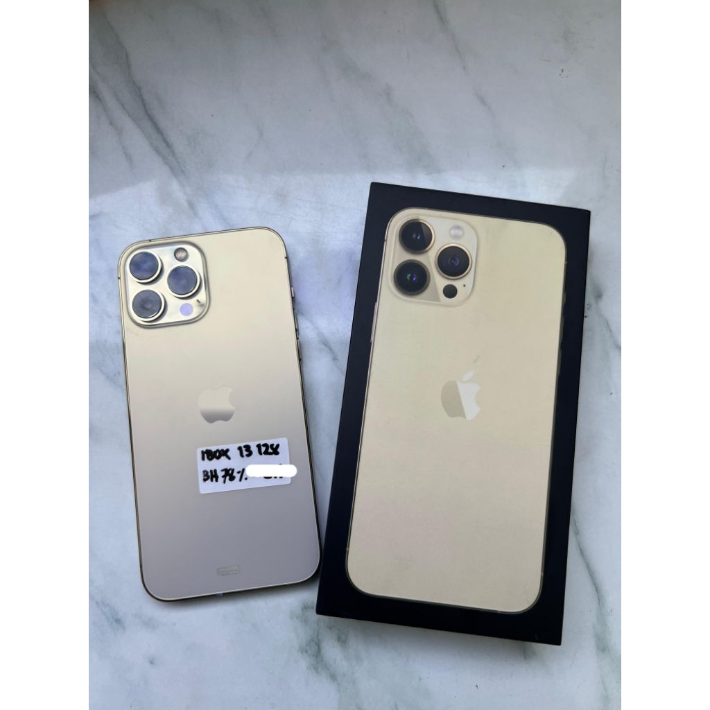 SECOND IPHONE 13 PROMAX GOLD IBOX 128GB MULUS NORMAL