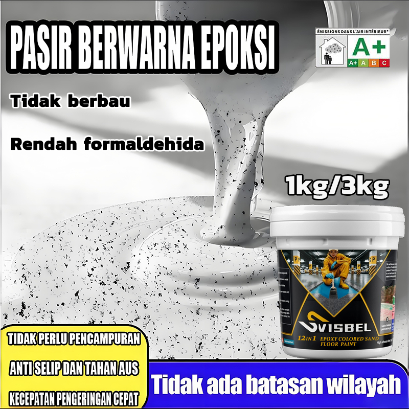 Cat epoxy lantai Cat lantai kamar mandi Cat tekstur pasir Anti tekanan tahan aus