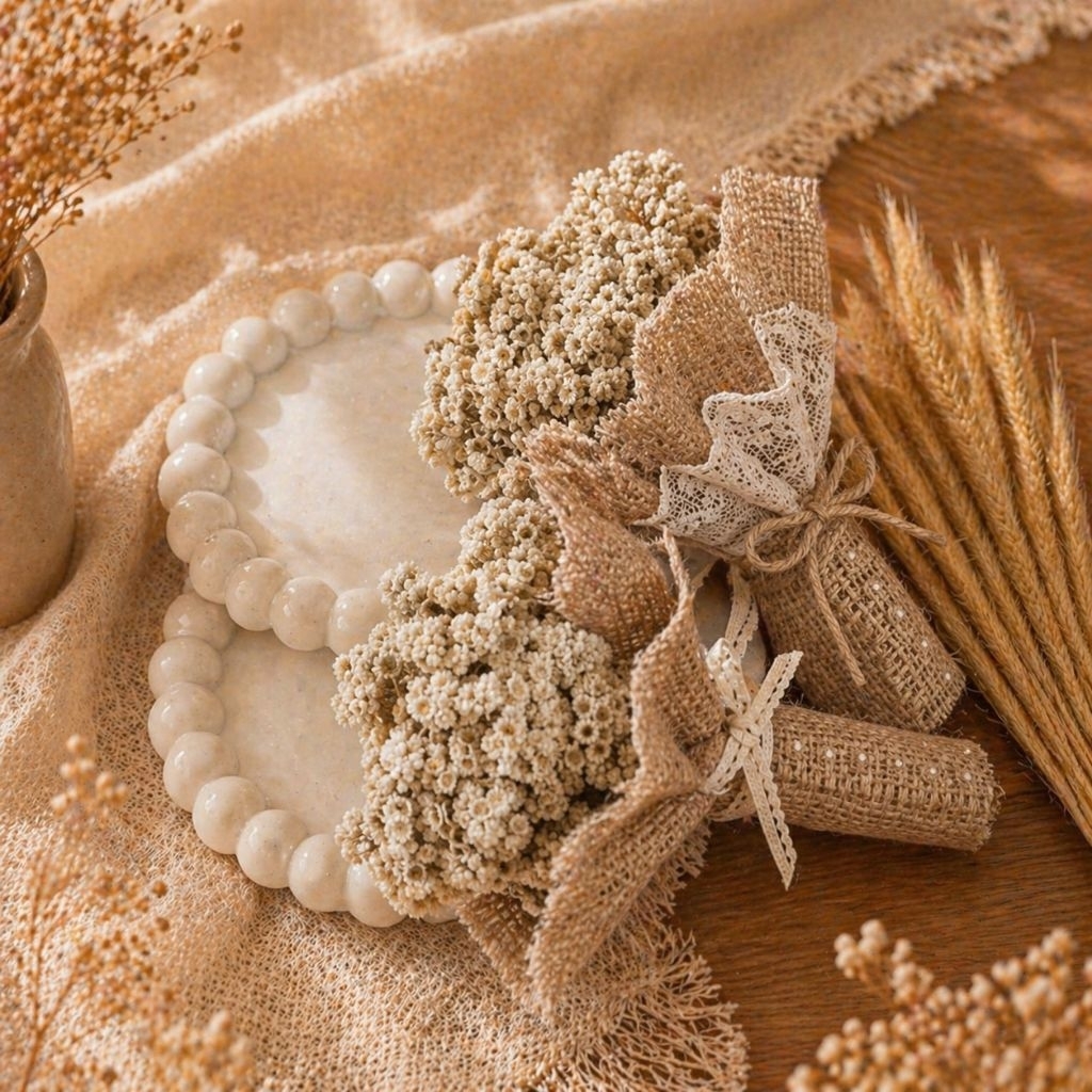 Mini Buket Rustic Edelweis – Bunga Abadi Natural | Souvenir, Gift, Dekorasi Estetik bridesmaid