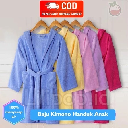 Handuk Kimono Anak Perempuan dan Laki laki Kimono Handuk Polos