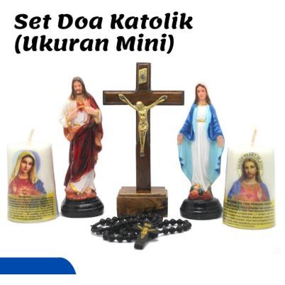 PROMOSET DOA KATOLIK (UKURAN MINI) / SALIB DUDUK KATOLIK / PATUNG YESUS