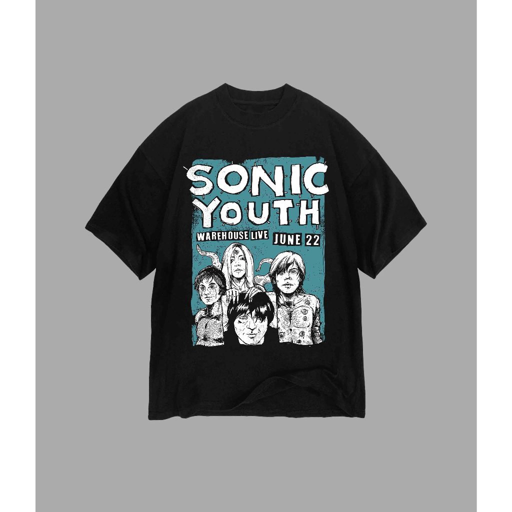 Sonic Youth - Warehouse Live Vintage Tshirt | Kaos Band Sonic Youth - Warehouse Live