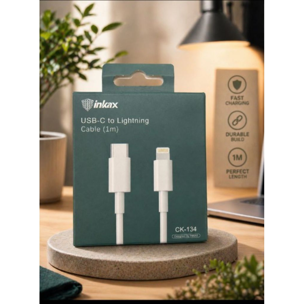 [ INKAX ] Kabel Data Type-C to Type C & Type-C to Lightning fast charging iPhone