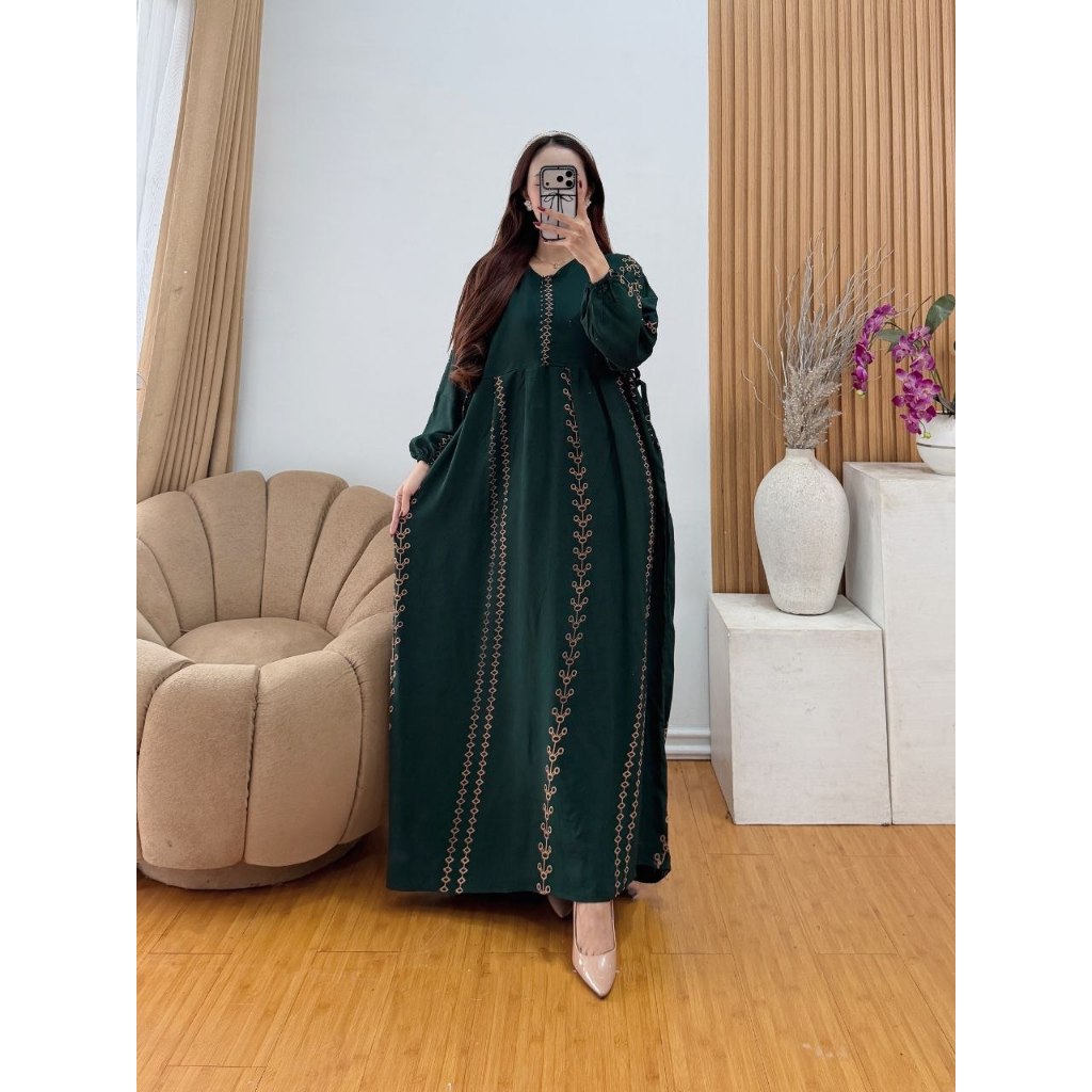 Gamis batik wanita semi jumbo