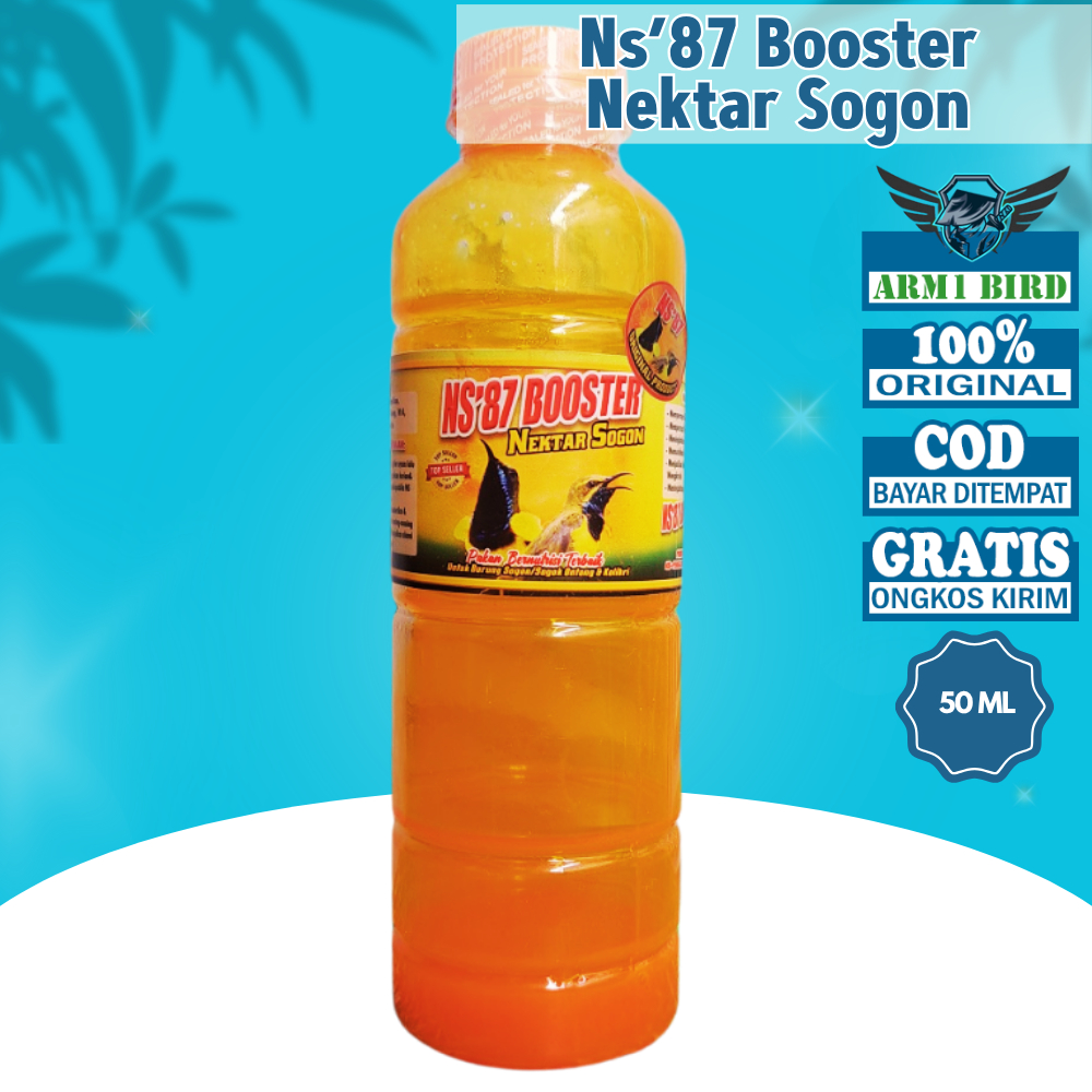 NS 87 Booster Nektar Sogon 50ml Pakan Kolibri Pleci Gacor Max Birahi Ngerol Nembak Volume Kristal