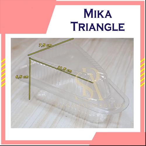 ( Instant ) MIKA BOX TRIANGLE / MIKA SEGITIGA BENING TRANSPARAN / MIKA SLICE CAKE / MIKA KUE POTONG