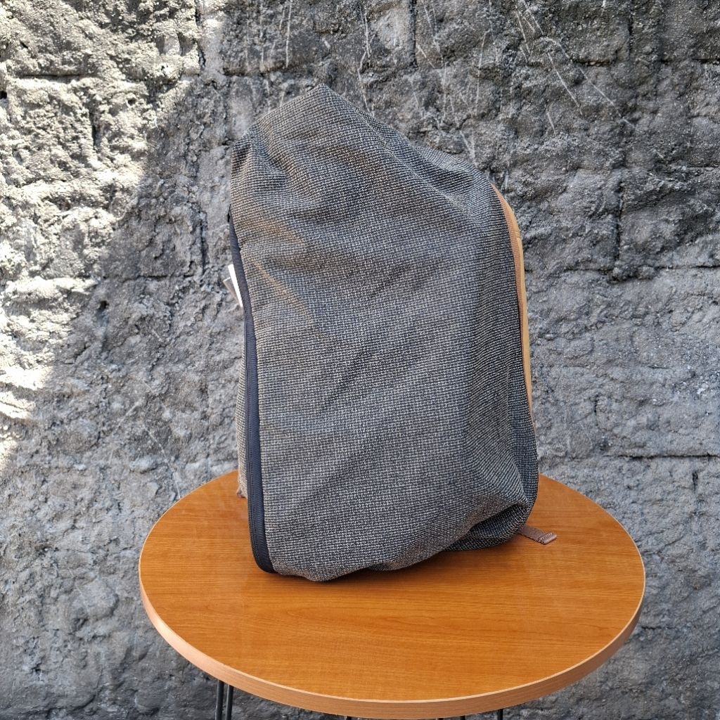 Cote & Ciel Black Black Grid - Tech Isar Rucksack Backpack