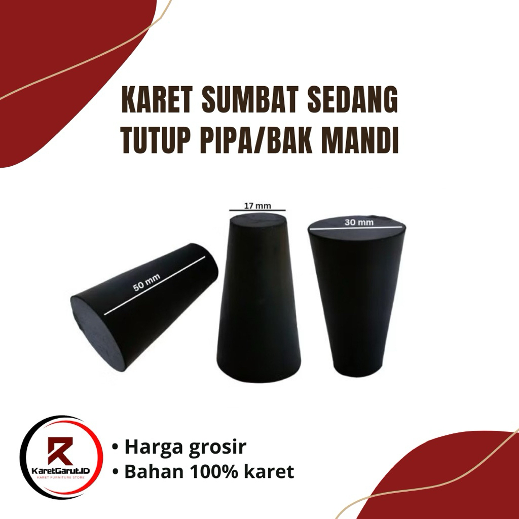 KARET SUMBAT SEDANG TUTUP BAK MANDI STOPPER SEDANG