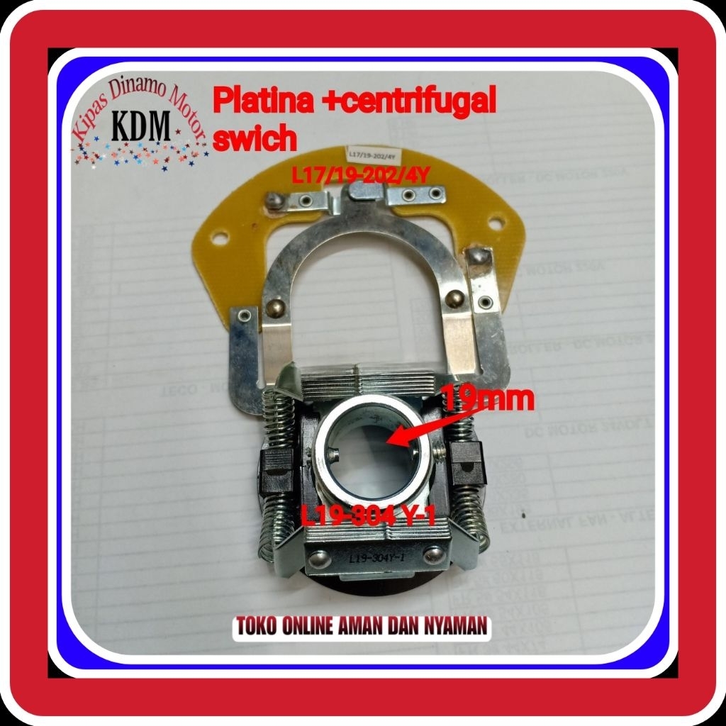 1 Set Platina L17-19 202Y + Centrifugal Swich as19mm-Otomatis Dinamo-Electro Motor 1Phase 220V
