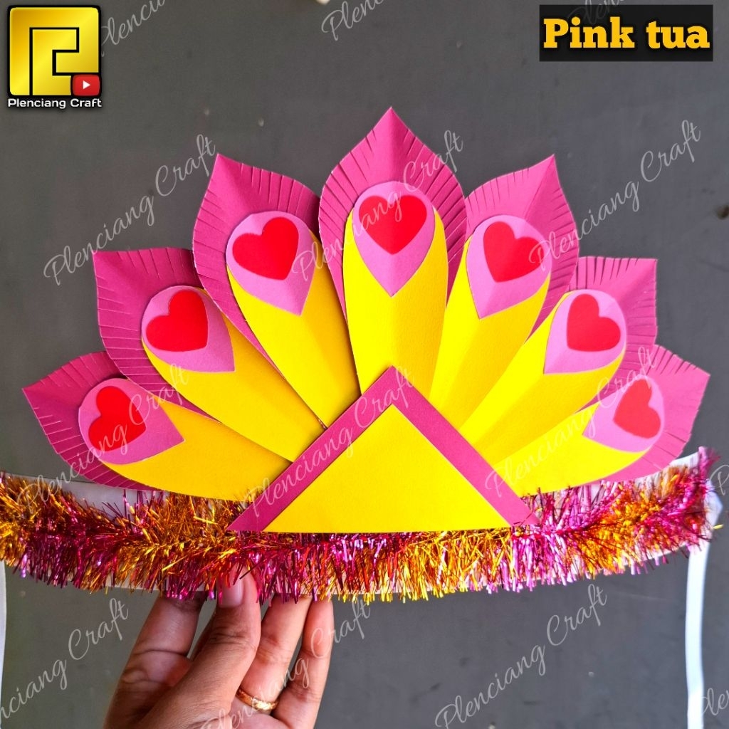 [M.C] Mahkota Bulu merak untuk tari Merak aksesoris tari manuk handmade bahan kertas || mahkota buru