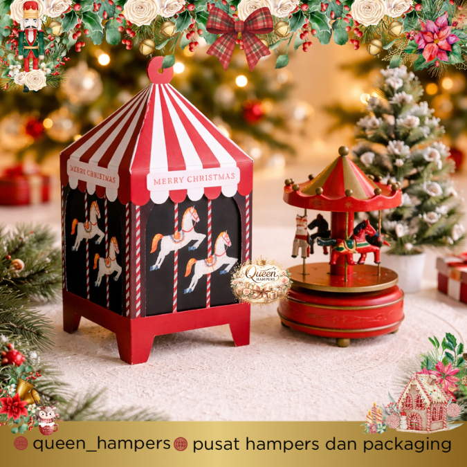 Box Natal Circus kotak natal hamper kue kering snack roti christmas goodie bag Natal Kue Snack box n