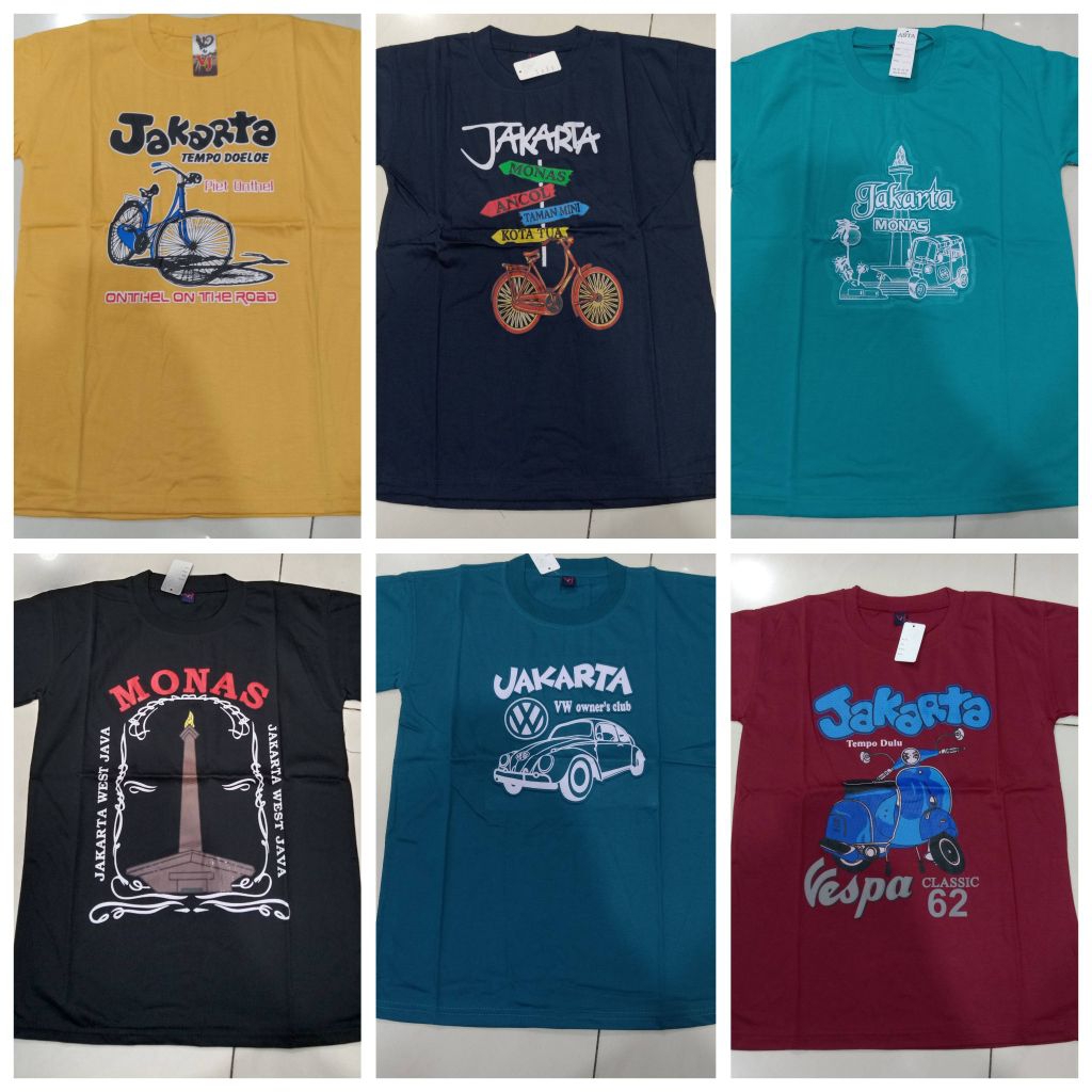 baju kaos jakarta monas atasan dewasa