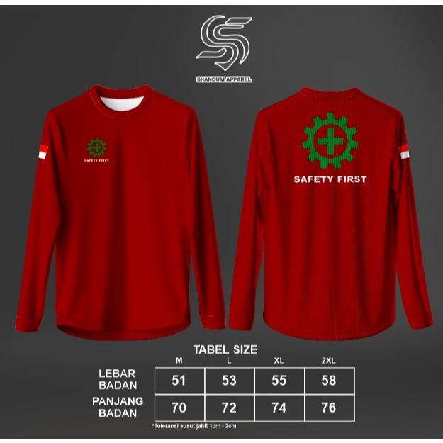 KAOS JERSEY SAFETY K3 LENGAN PANJANG KAOS JERSEY SAFETY FIRST PANJANGTERBARU / KAOS SAFETY FIRST FUL