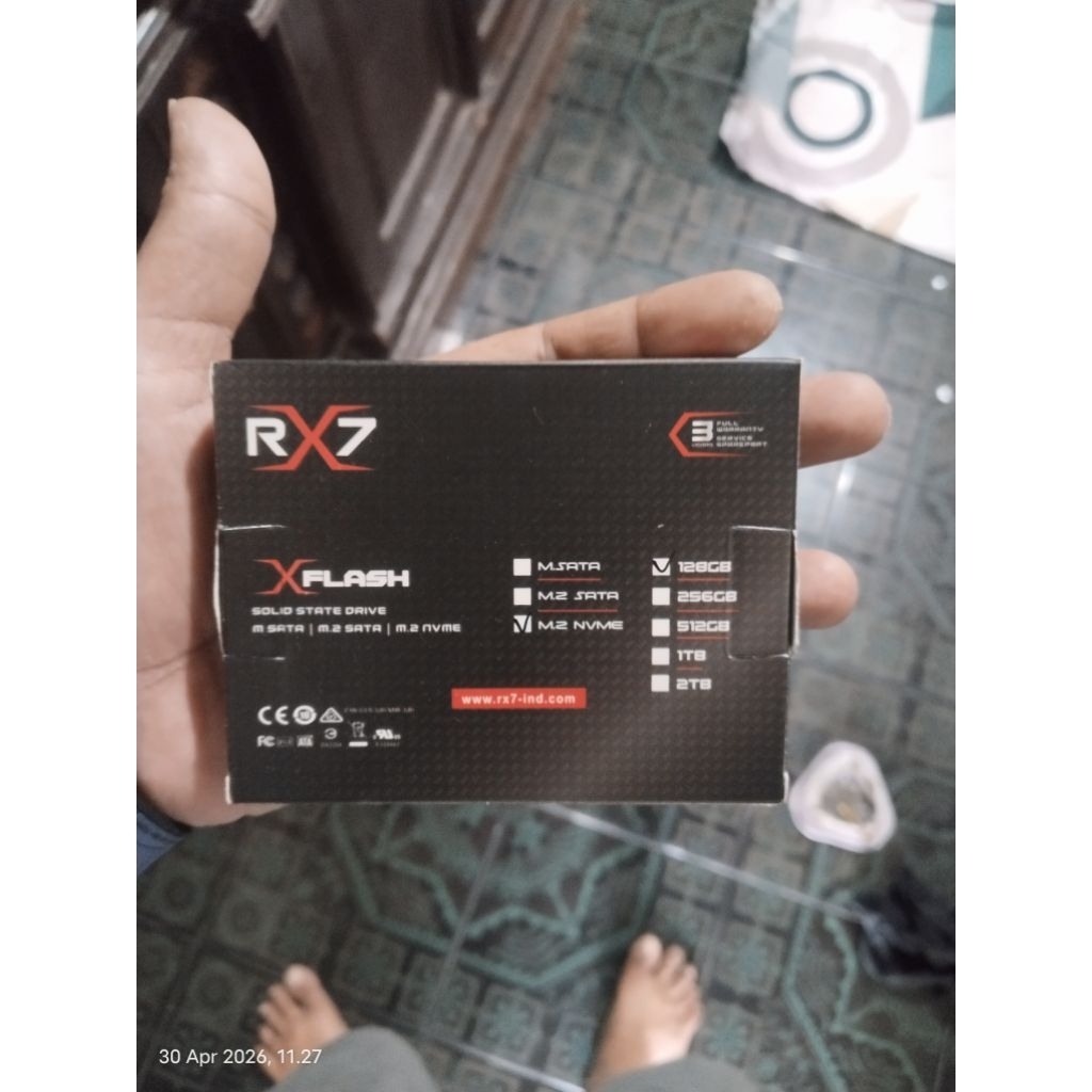 SSD NVME RX7 128GB