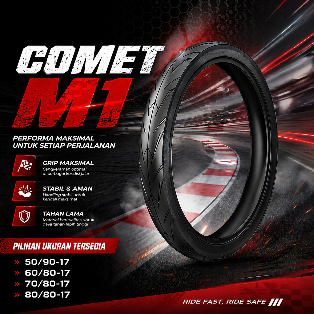 Ban Luar COMET M1 Tubetype 50/90-17 60/80-17 70/80-17 80/80-17 (SATUAN) Motor Ring 17