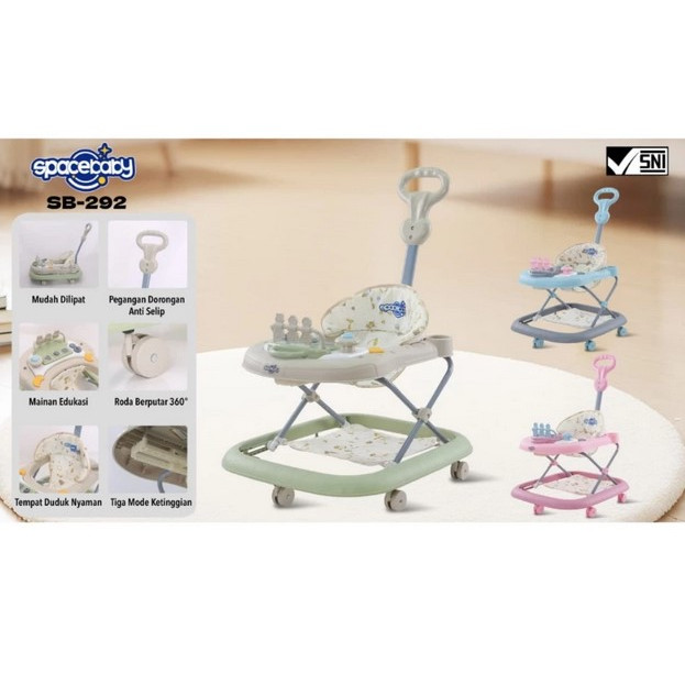 SpaceBaby Baby Walker SB-292 / Baby Walker Kereta Dorong Bayi