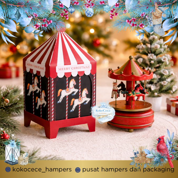Box Natal Circus kotak natal hamper kue kering snack roti christmas goodie bag Natal Kue Snack box n