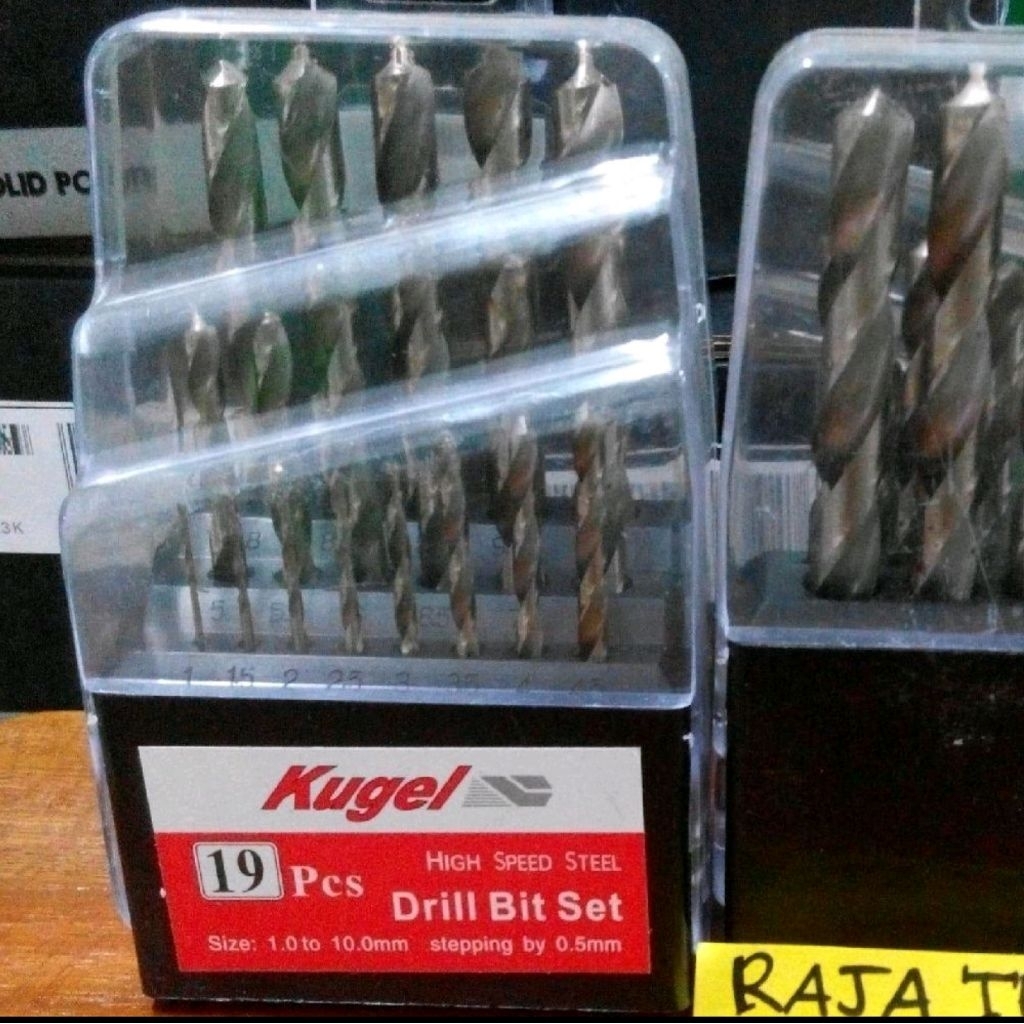 mata bor HSS kugel isi 19 pcs mata bor high speed steel matabor besi hss/ mata bor besi hss high spe