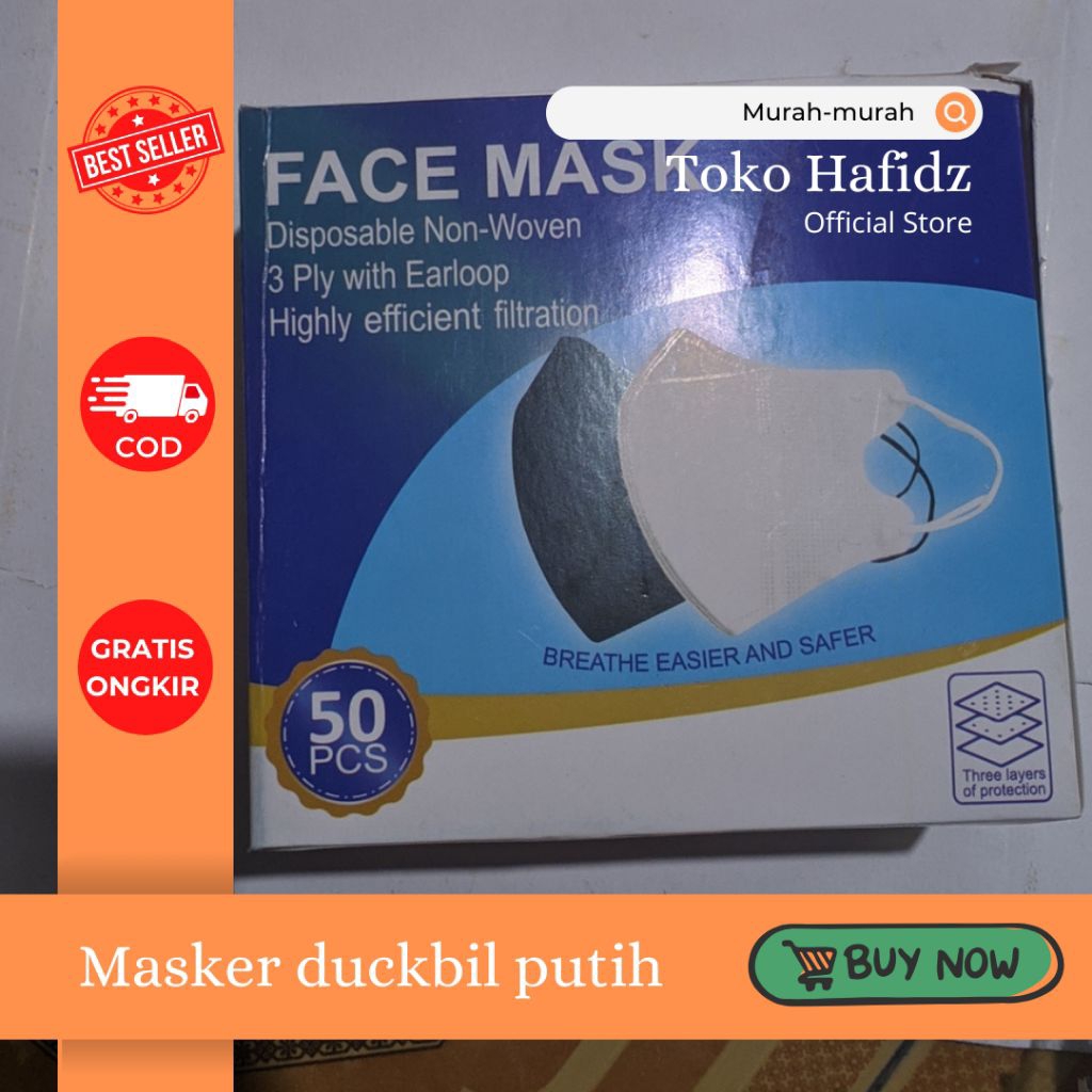 TOKO HAFIDZ ~ Masker duckbil putih